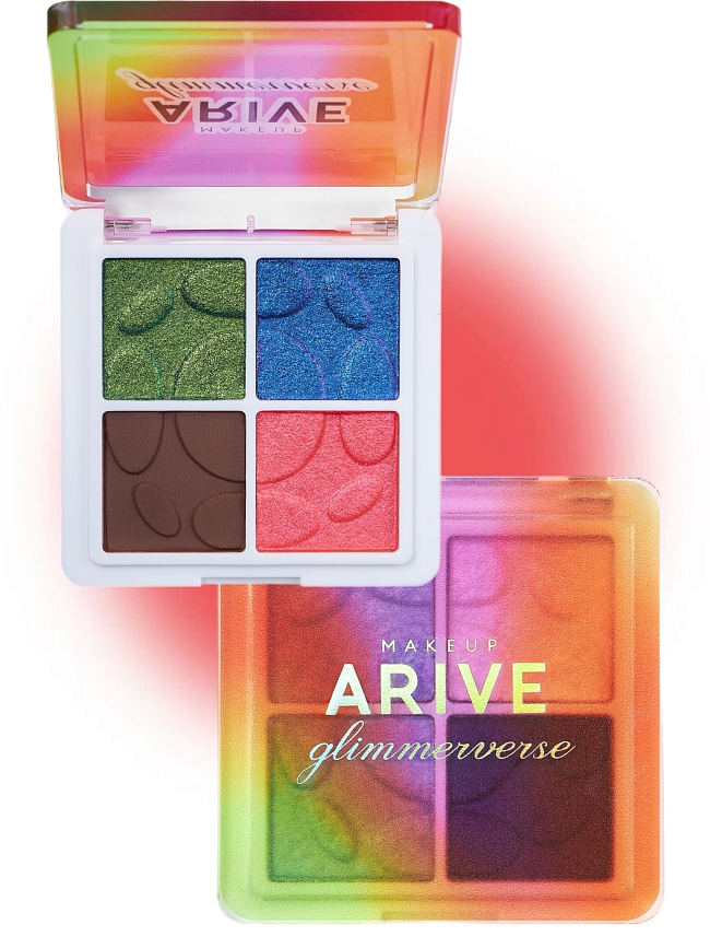 Палетки теней для век Glimmerverse Invented Ethos Multichrome Eyeshadow Quad, ARIVE MAKEUP фото № 14