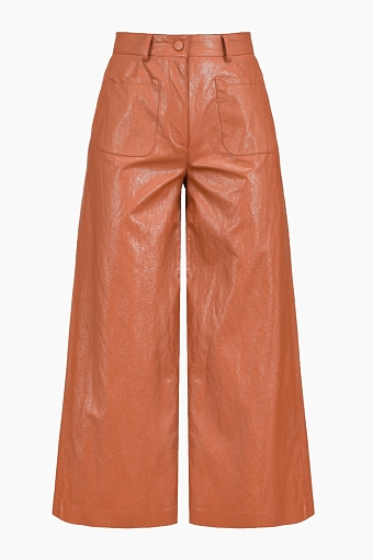 Укороченные брюки из экокожи Pinko, 19710 рублей, pinko.com фото № 8