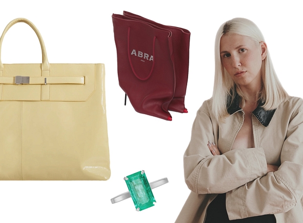 Wishlist! Сапоги Abra, гигантская сумка Amy Shehab, кольцо с изумрудом Aleksandr Sinitsyn и другие хотелки Кати Диппель
