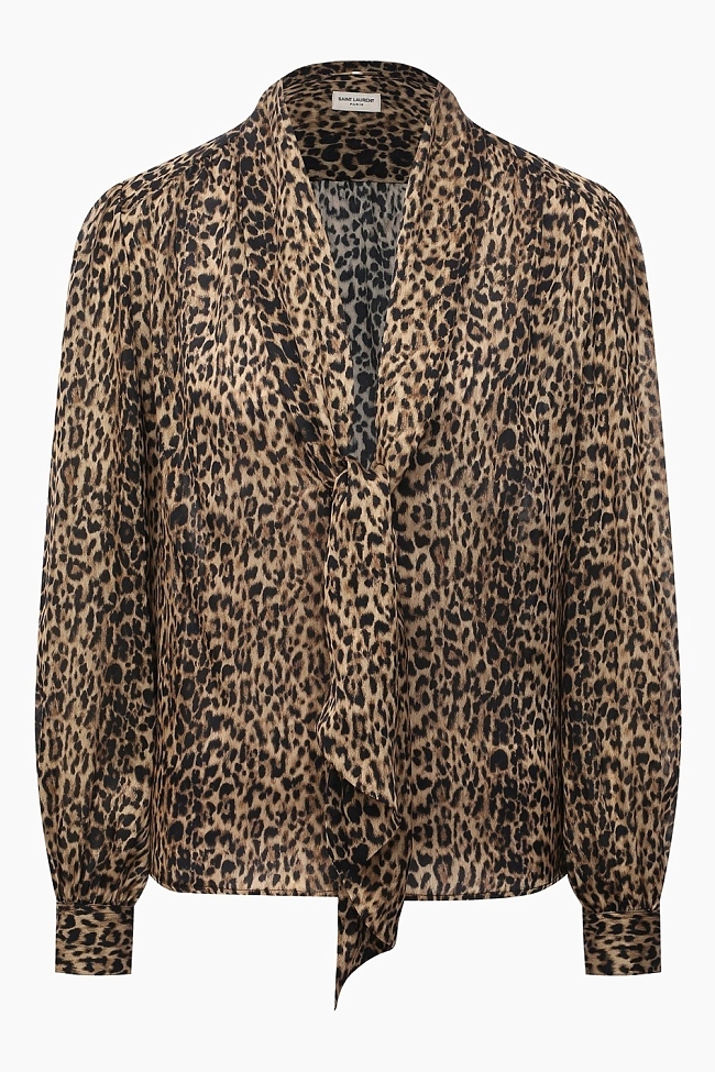 Шелковая блуза Saint Laurent, 143 000 рублей, tsum.ru фото № 4