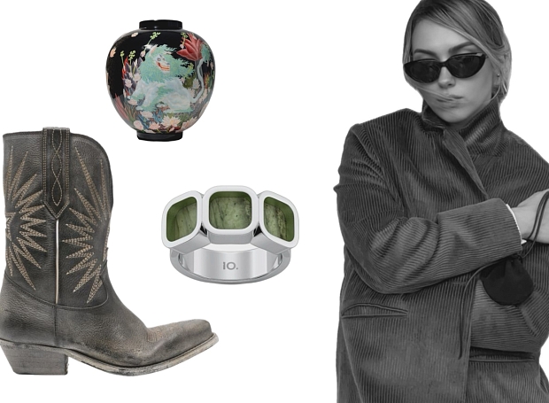 Рубашка Cloche в горошек, ваза Sample х Вика Когай, кольцо 10.GRAN и другие хотелки Марии Андреевой