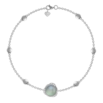 Браслет Lucky Flower, золото, лунный камень, бриллианты, Lucky Znaky фото № 13