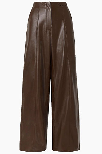 Широкие кожаные брюки Nanushka, 33 212 рублей, net-a-porter.com фото № 16
