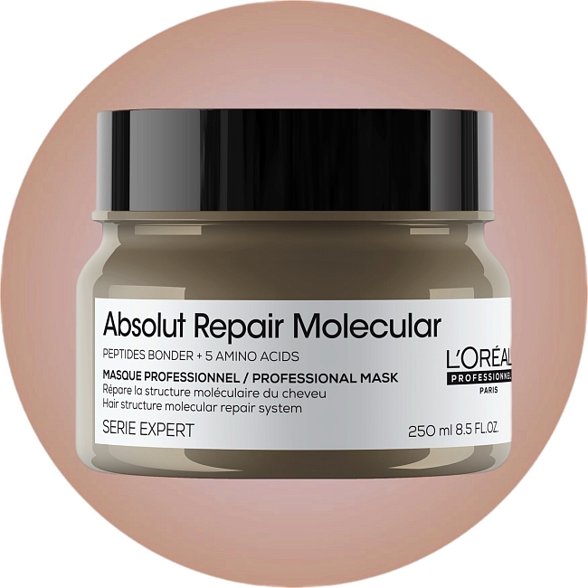 Концентрированная маска для молекулярного восстановления волос Absolut Repair Molecular, L'Oreal Professionnel фото № 5