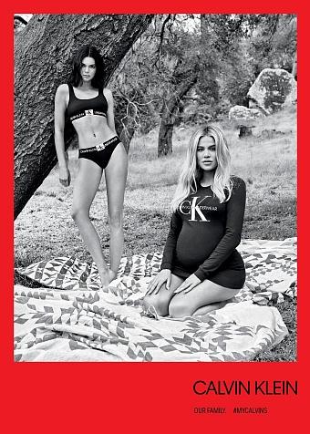 Семейные узы: сестры Кардашьян-Дженнер в новой рекламной кампании Calvin Klein фото фото № 2