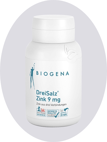 Три биодоступных формы органического цинка с оптимальной переносимостью DreiSalz Zink 9 mg, BIOGENA фото № 22