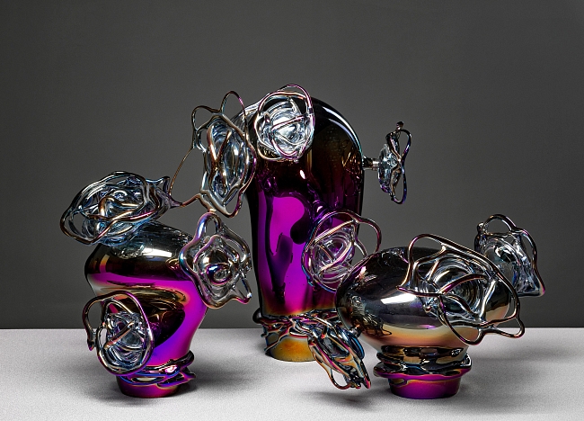 Таисия Фокина. Стекло, гутная техника, металл, напыление, склейка. фото № 5