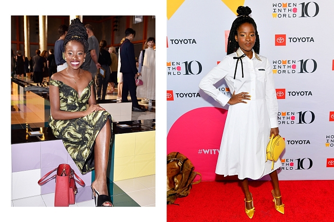В Prada в Милане, сентябрь 2019; в Prada на 10-й церемонии Women In The World Summit в Нью-Йорке, апрель 2019 фото № 1