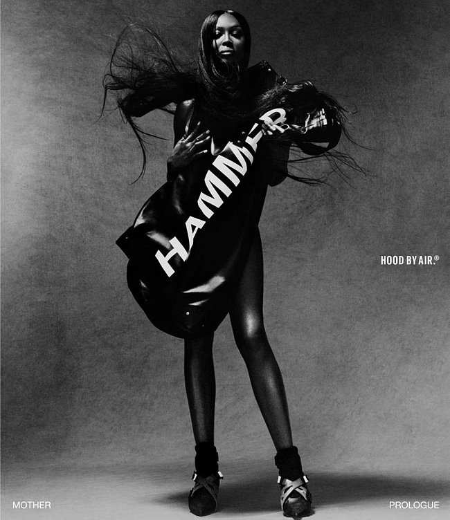 Наоми Кэмпбелл в рекламной кампании Hood by Air, 2021 год фото № 21