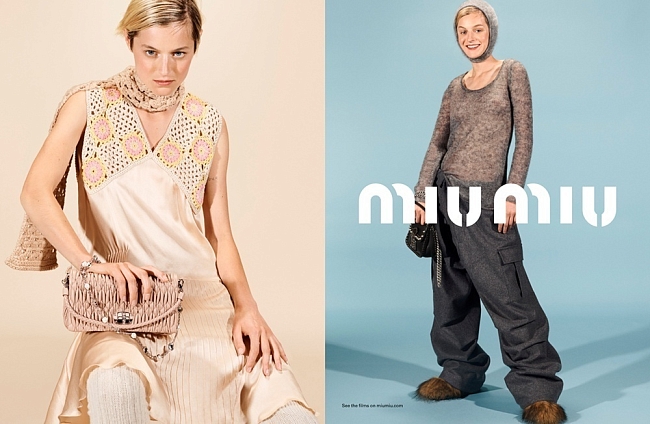 Рекламная кампания Miu Miu осень-зима 2021/22 с Эммой Коррин фото № 12