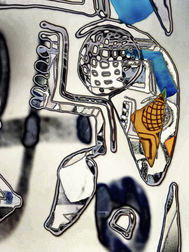 Аналогово-цифровая абстракция. Смешанная техника, 2024 фото № 6