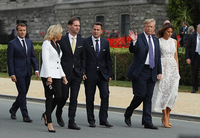 Мелания Трамп и Бриджит Макрон на саммите НАТО в Брюсселе фото фото № 1