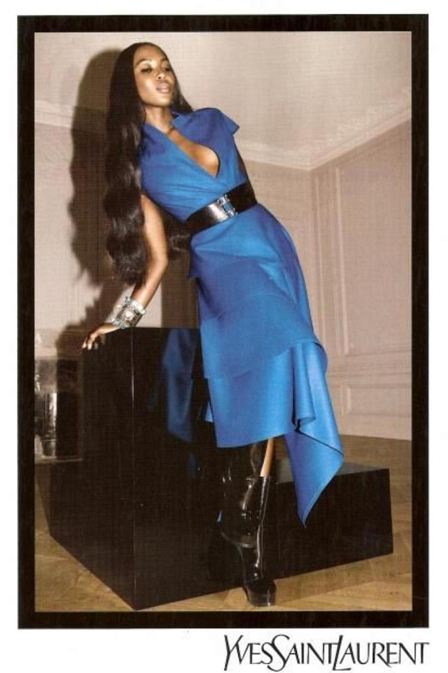 Наоми Кэмпбелл в рекламной кампании Yves Saint Lauren фото № 7