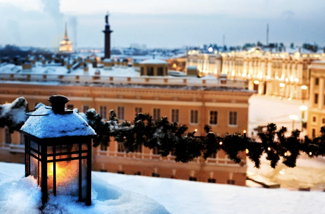 Вид на исторический центр Петербурга фото № 1