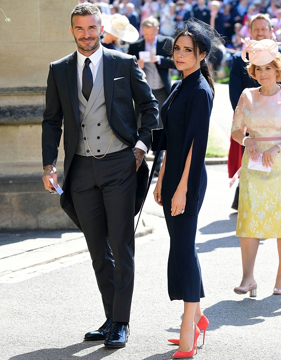 Дэвид и Виктория Бекхэм на свадьбе принца Гарри и Меган Маркл фото № 9