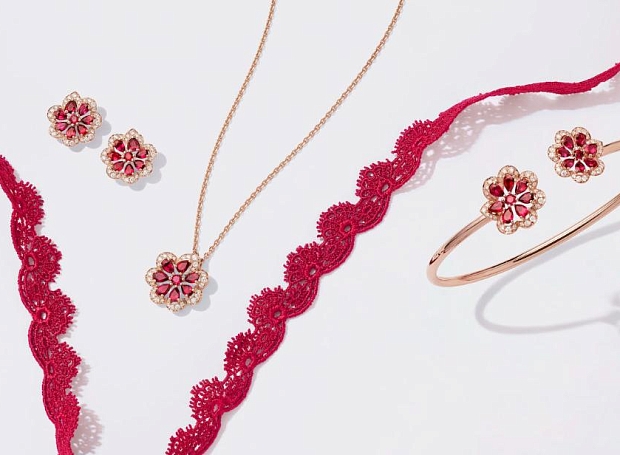 Красный рубин — главный элемент новой коллекции Chopard Precious Lace