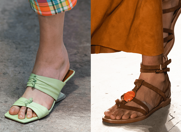 Тренды обуви лета-2020: мюли, босоножки с квадратным мысом и гладиаторские сандалии