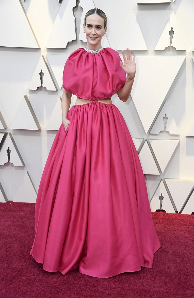 Сара Полсон в Brandon Maxwell на премии «Оскар», 2019 год фото № 10