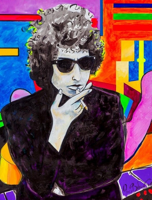 Еще один лот аукциона: портрет Боба Дилана, который нарисовал актер Пирс Броснан фото № 6
