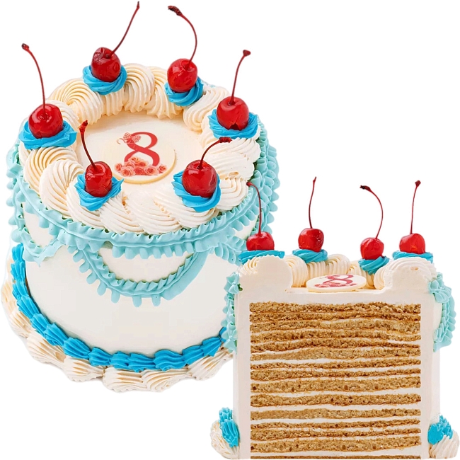 Праздничный торт «С 8 Марта» от шеф-кондитера, «Азбука Вкуса» фото № 3