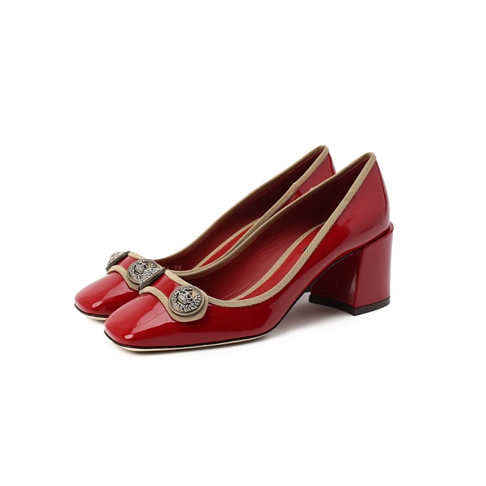 Красные комбинированные туфли Dolce & Gabbana Jaclin, 64 000 руб. (tsum.ru) фото № 12