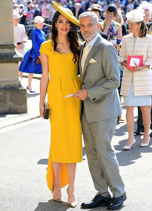 Джордж и Амаль Клуни на свадьбе принца Гарри и Меган Маркл фото № 4