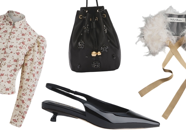 Жакет с флоральным принтом, шелковый платок, горжетка-воронтик из альпаки и другие модные подарки на Новый год