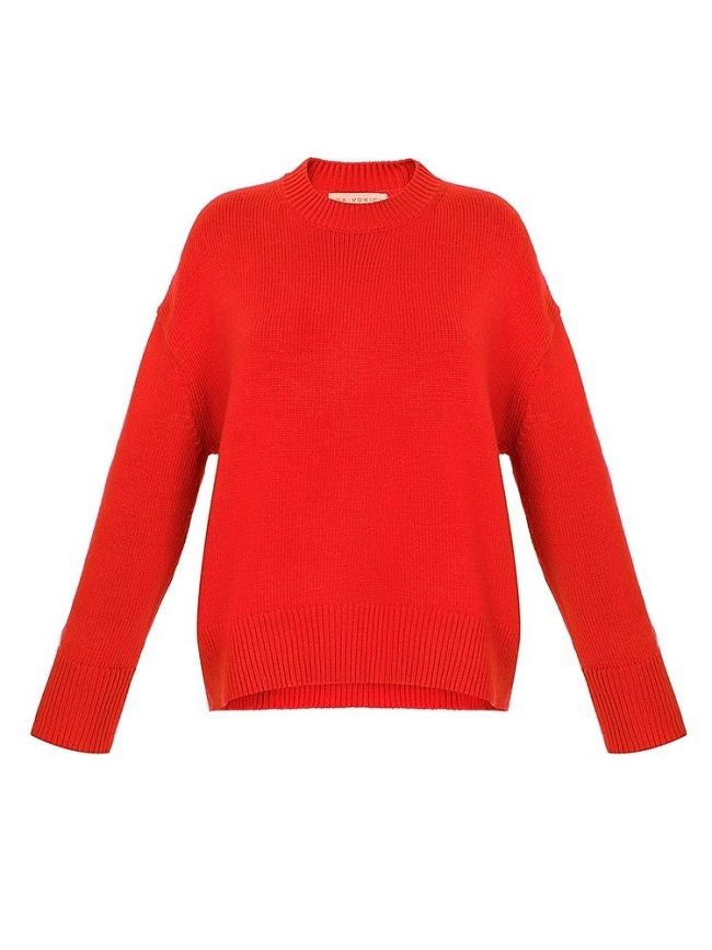 Красный вязаный свитер Ina Vokich фото № 15