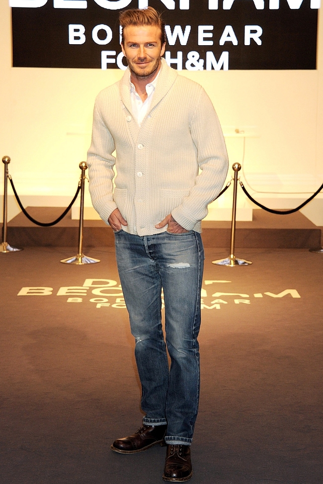 Дэвид Бекхэм на запуске собственной линии одежды для H&M в Лондоне, 2012 фото № 6