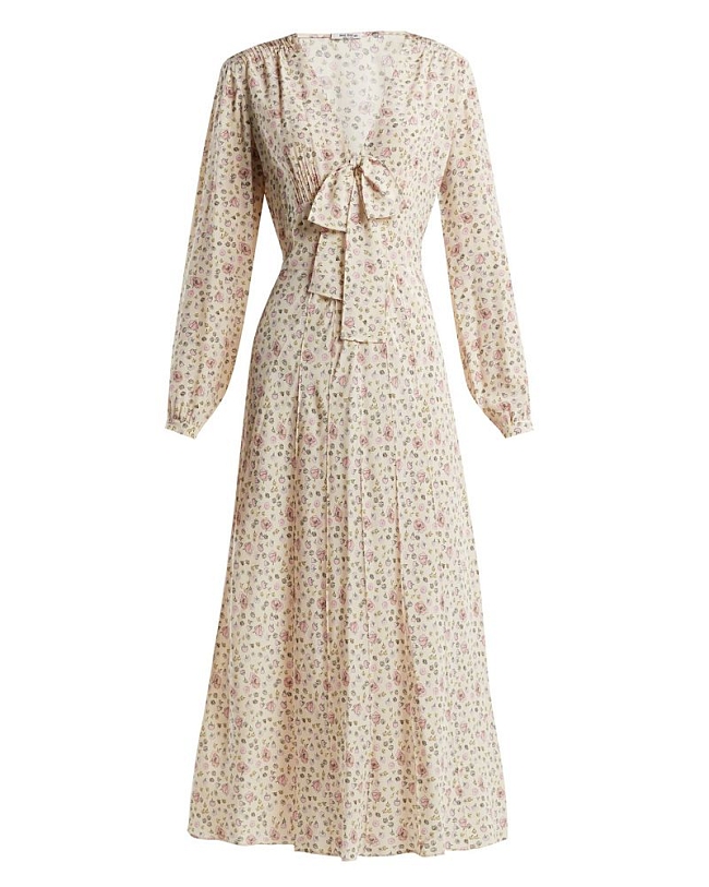 Платье с вырезом и цветочным принтом Miu Miu, 105 995 руб.  фото № 14