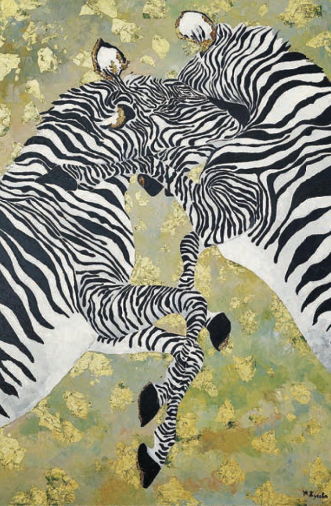 Юлия Жукова. «Танец», холст, масло, сусальное золото, техника мастихин, 2017 фото № 2