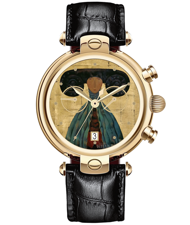 Часы «Госпожа», сталь, ручная роспись, Palekh Watch × Zorikto фото № 2