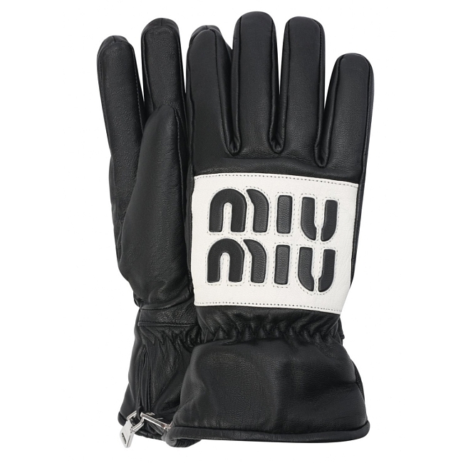 Кожаные перчатки Miu Miu фото № 20