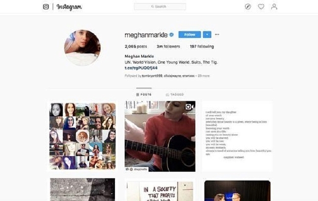 Меган Маркл появилась в Instagram фото № 1
