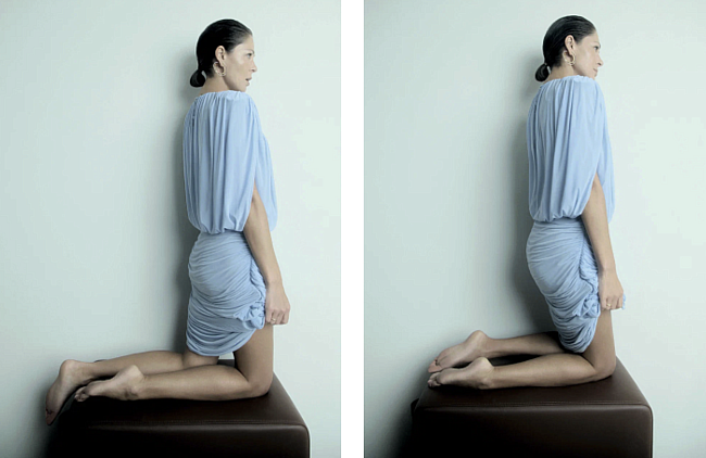 Топ, юбка, все — Magda Butrym (ЦУМ); серьги Move Romane, золото, бриллианты, Messika фото № 7