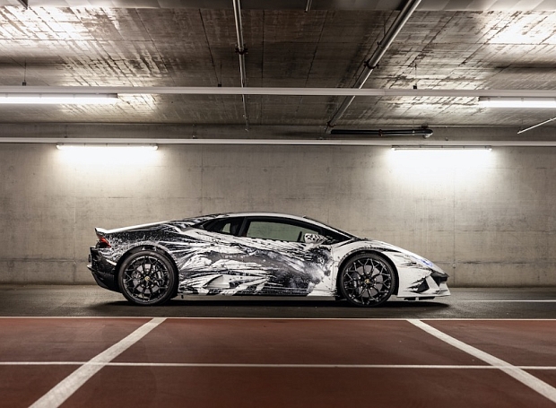 Посмотрите на Lamborghini Huracán EVO, расписанный художником Паоло Троило