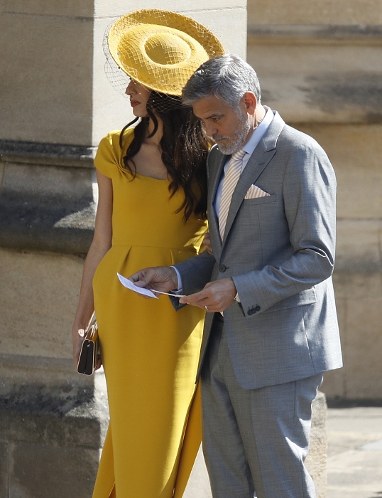 Джордж и Амаль Клуни на свадьбе принца Гарри и Меган Маркл фото № 2