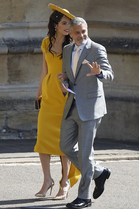 Джордж и Амаль Клуни на свадьбе принца Гарри и Меган Маркл фото № 6