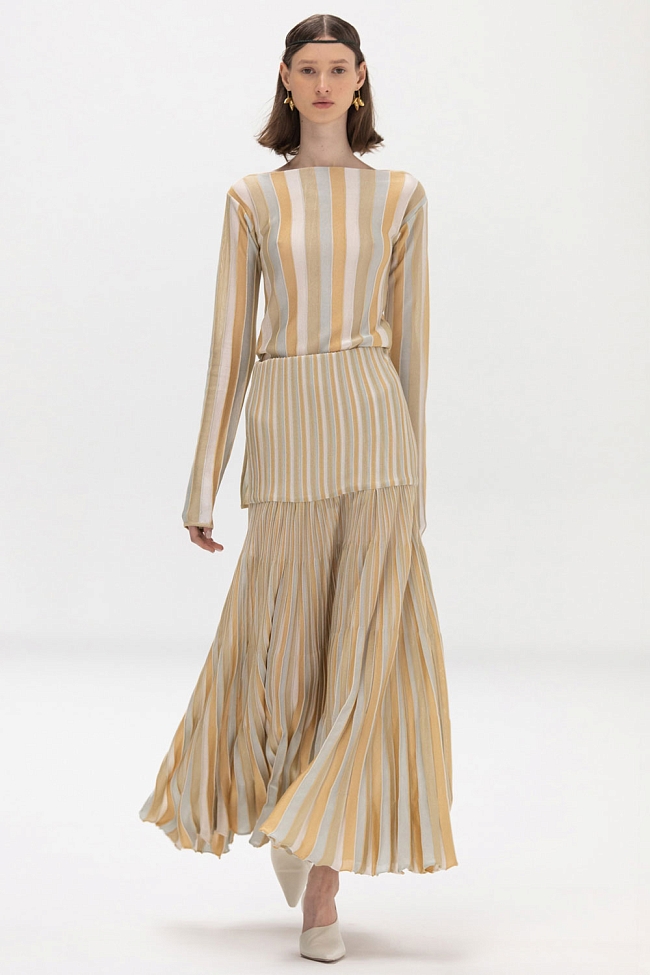 Плиссированная юбка в коллекции Bevza осень-зима 2021/22 фото № 5