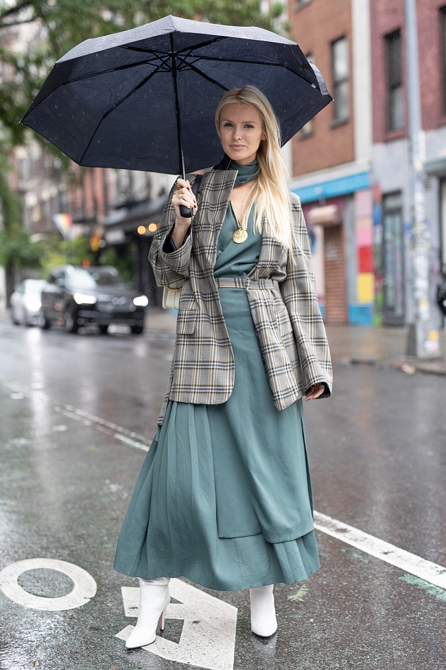 Дождливый стритстайл с нью-йоркской Недели моды фото фото № 10