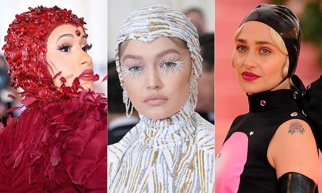 3D-макияж, шапочки для плавания и другие самые безумные бьюти-образы звезд на Met Gala 2019 фото № 1