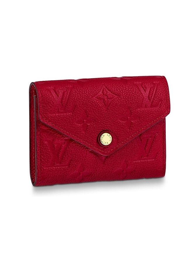 Красный кожаный кошелек Victorine с монограммой Louis Vuitton фото № 5