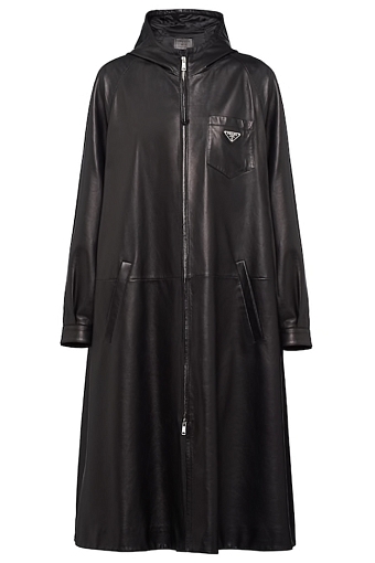 Пальто из кожи наппа Prada, 400000 рублей, prada.com фото № 3
