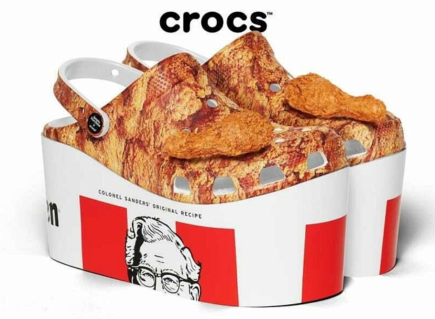Crocs и KFC выпустили обувь с жареной курочкой