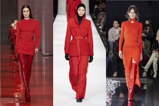 Красный в коллекциях Versace, Max Mara, Courrèges осень-зима 2022/23 фото № 3