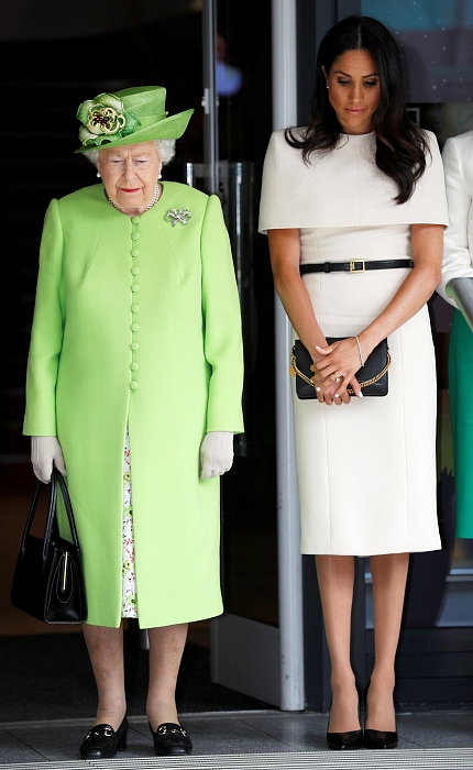 Меган Маркл и королева Елизавета II в Чешире фото № 3
