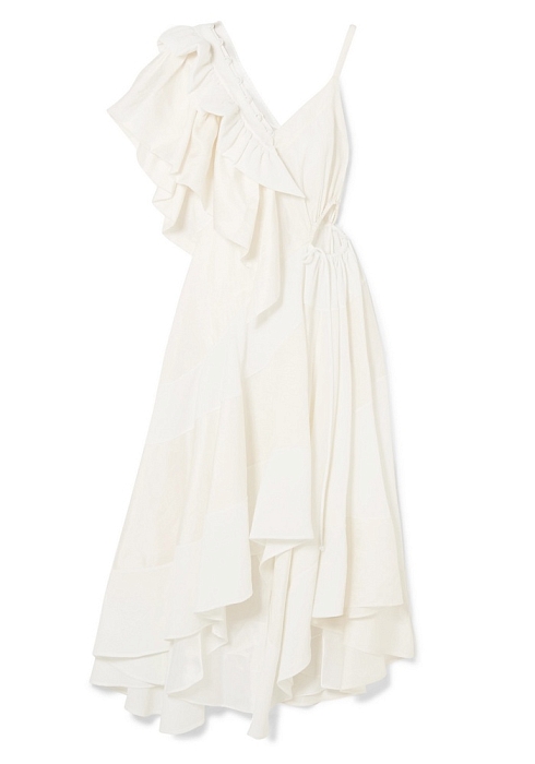 Асимметричное платье с оборками Loewe, 138 730 руб.  фото № 1