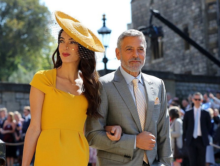 Джордж и Амаль Клуни на свадьбе принца Гарри и Меган Маркл фото № 7
