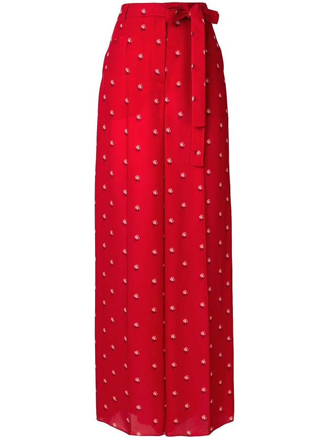 Широкие брюки с цветочным принтом Valentino, 109 410 руб.  фото № 11