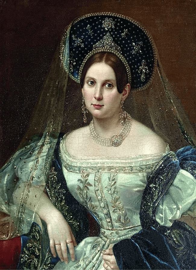 Орлов Пимен Никитич «Портрет неизвестной в придворном русском платье. Около 1835» фото № 3